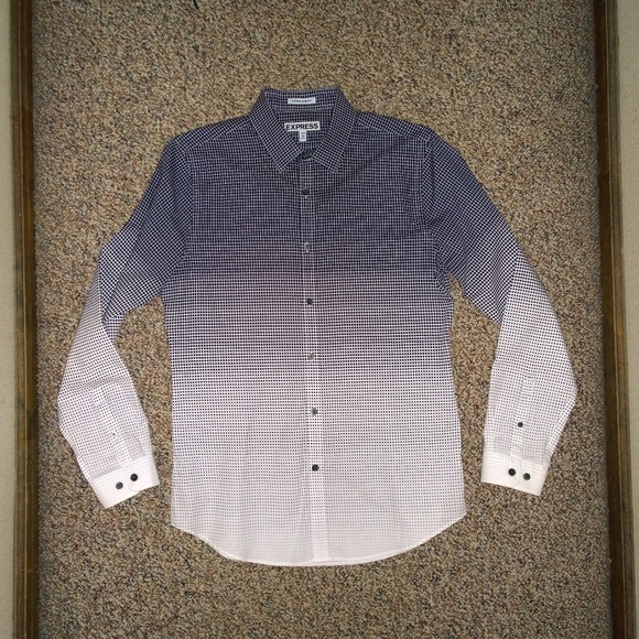 Men's EXPRESS Checkered Hombre Button-Up Shirt - Picture 1 of 6